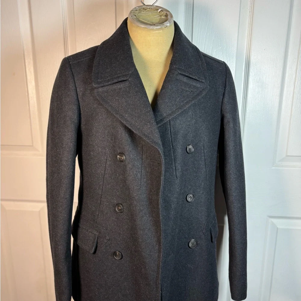 All Saints Men’s Dark Gray Pea Coat